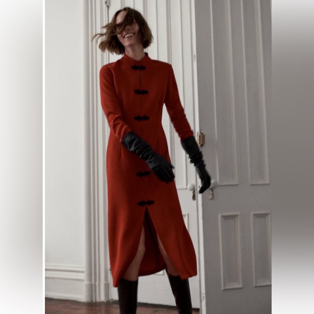 Zara red dress